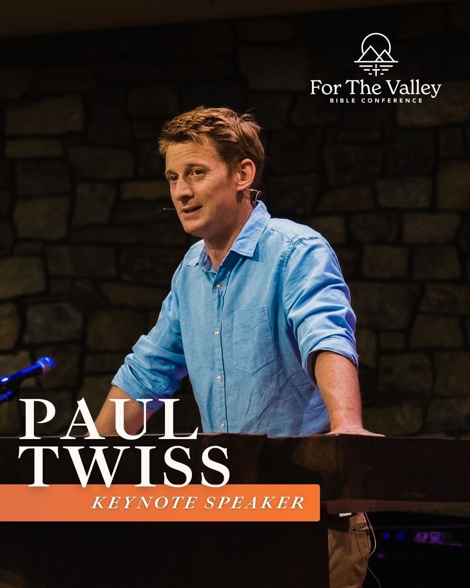 GCoftheValley's tweet photo. We look forward to having Paul Twiss preach this year on the battle for holiness out of 1 Peter 2 at For the Valley Bible Conference. April 24 &amp; 25 • Register today at https://t.co/Pn4j1khpoI • #valleybibleconference https://t.co/pKaoY0tJ4s