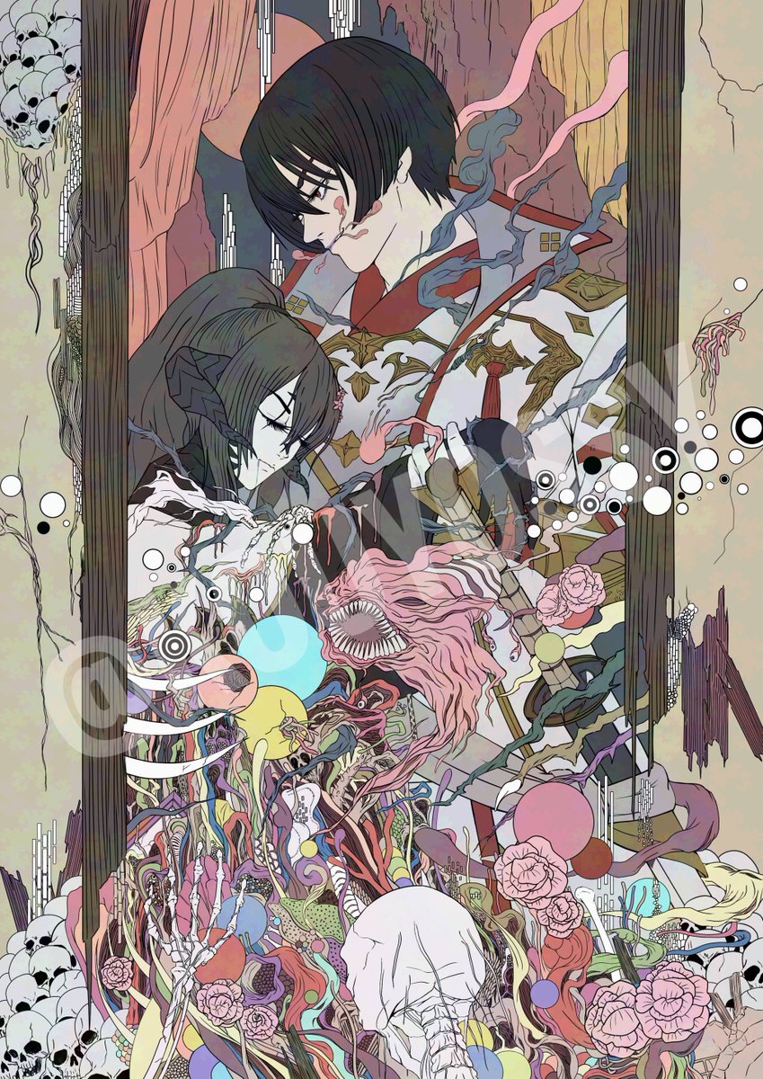 途中。かなり色が出来て来た。色に整合性を持たせるのが毎回難しい。