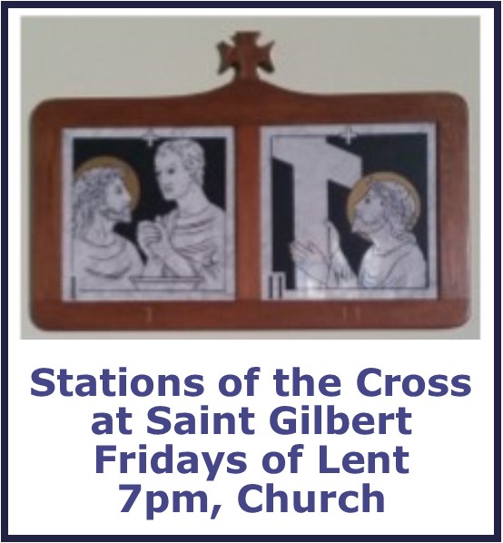 StGilbertChurch's tweet photo. 🙏 #Lent2026 Join us for Stations of the Cross @StGilbertChurch, 7pm on Fridays of Lent. Invite someone to join you and participate in this prayerful walk with Jesus!  FYI - Confessions also available beginning at 6pm. https://t.co/ZaaVEG0sZF
