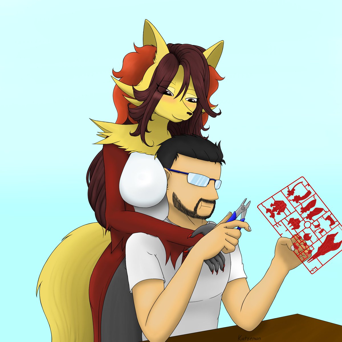 zgmfkatzemon's tweet photo. finished, gosh i'm so jealous of my friend having a beautiful wife https://t.co/UwDZmNjhnq