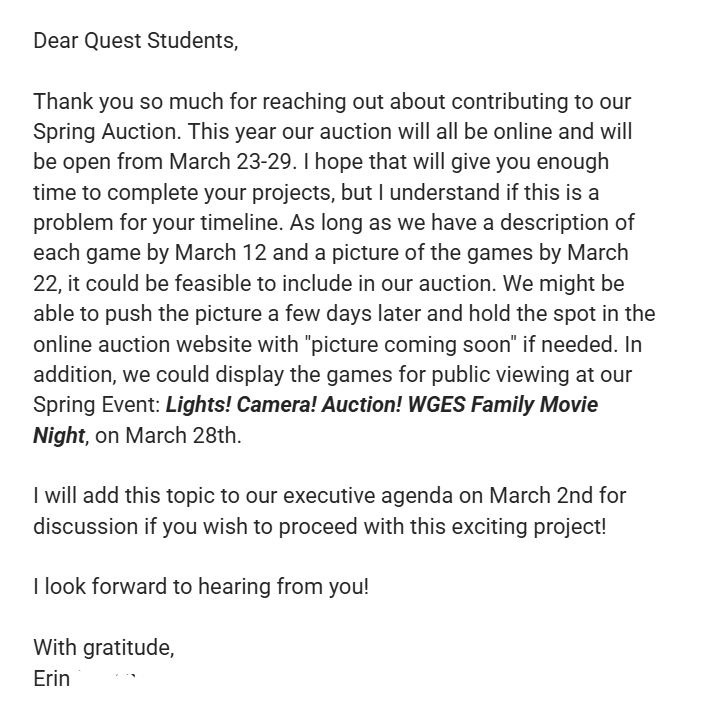 timmyGTI's tweet photo. 4th @WGESdragons collaboratively emailed @WGESPTO and received a response! Problem-Based Learning is learner-led inquiry, authentic audience, real world purpose, &amp; global sharing! #authentictechnologyuse #MarketingDayPBL 📈📊#TPSPTimmy #TPSP #pblsuccess https://t.co/XnNsZJe927