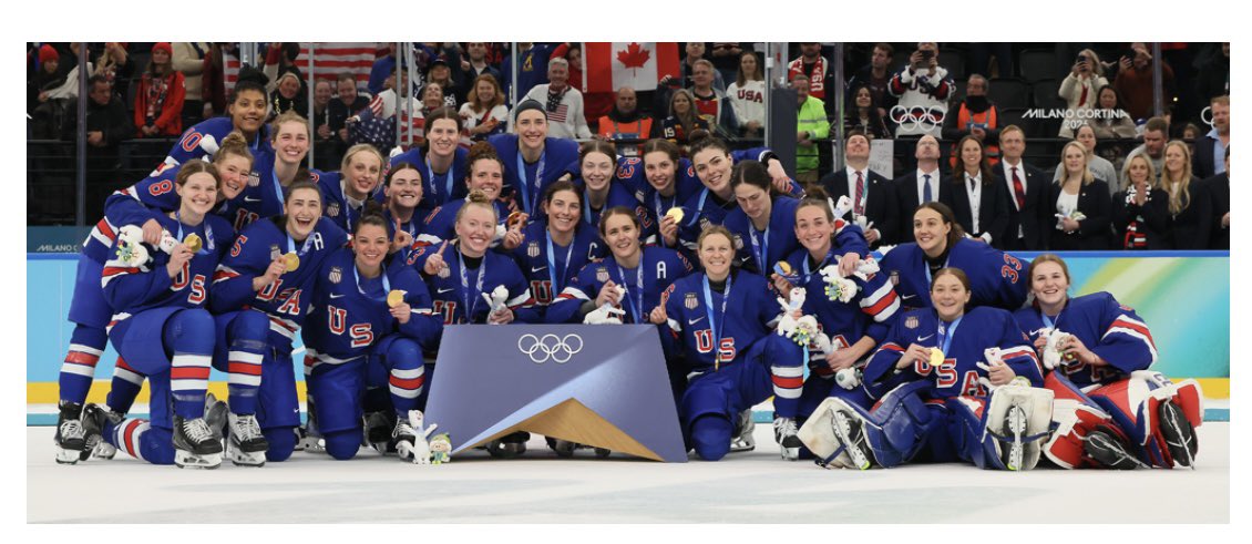 bigman66's tweet photo. @nglwithkylie Just patiently waiting for someone to make a highlight tape of the  US Womens Gold medal run using “Golden” as the background music! #Queensoftheice! #Gold https://t.co/PTXdvxNIvU
