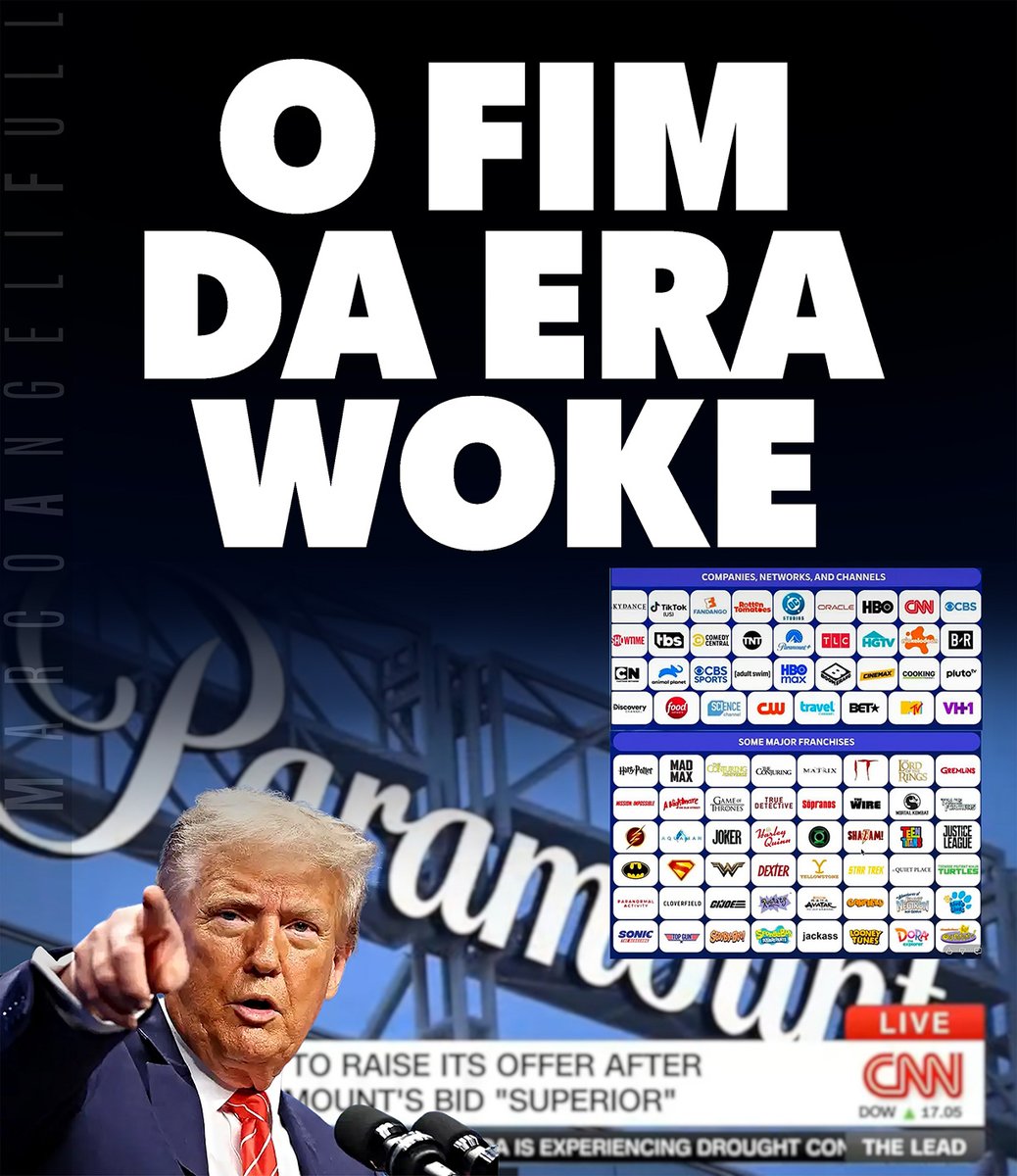 Hoje pela manhã, na sede da CNN em New York, o edifício Hudson Yards, o clima era de velório.
Mais: de pânico.
A razão: a Netflix, que defende transgêneros e a volta de Obama, esperada pela esquerda como compradora da Warner Brothers, dona da CNN, desistiu oficialmente da compra.