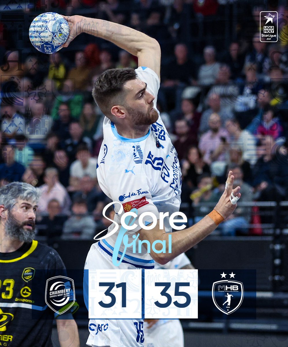[#LiquiMolyStarLigue - J18]

🔥 Victoire à Chambéry ! En Savoie, le MHB maîtrise son sujet et gagne deux points précieux ✅

🔚 <a href="/TeamChambe/">Chambéry Savoie Mont Blanc</a> 🆚 <a href="/mhbofficiel/">Montpellier Handball</a> : 31-35
