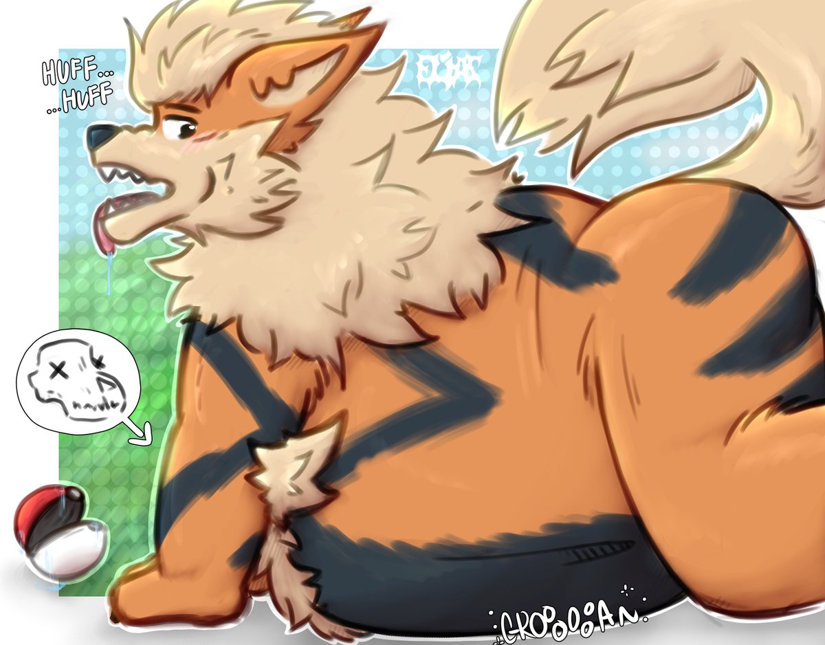 The fire doggy was kinda hungry, poor Houndoom~

Arcanine drawing for Pokemon day! 

#vore