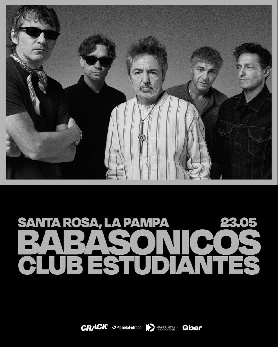 babasonicos's tweet photo. SANTA ROSA; LA PAMPA
23.05.2026
CLUB ESTUDIANTES

Tickets disponibles en:
https://t.co/TO2QIbhJcO https://t.co/xSMazeq8G5