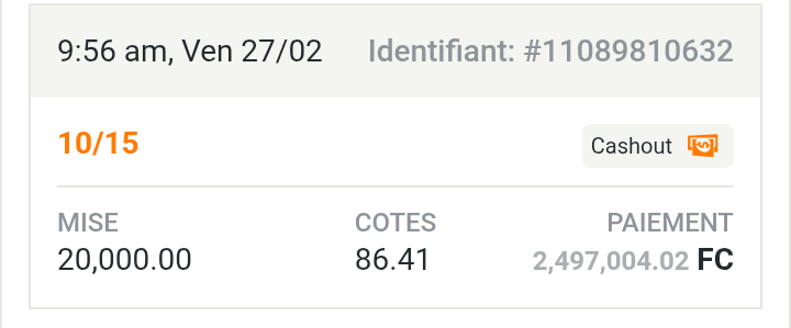 Déjà 10.
Il reste 5 matchs qui sont en cours