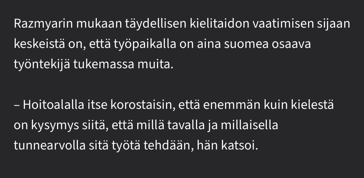 Miten voisi paremmin kertoa, ettei tiedä eikä ymmärrä hoitotyöstä yhtään mitään?