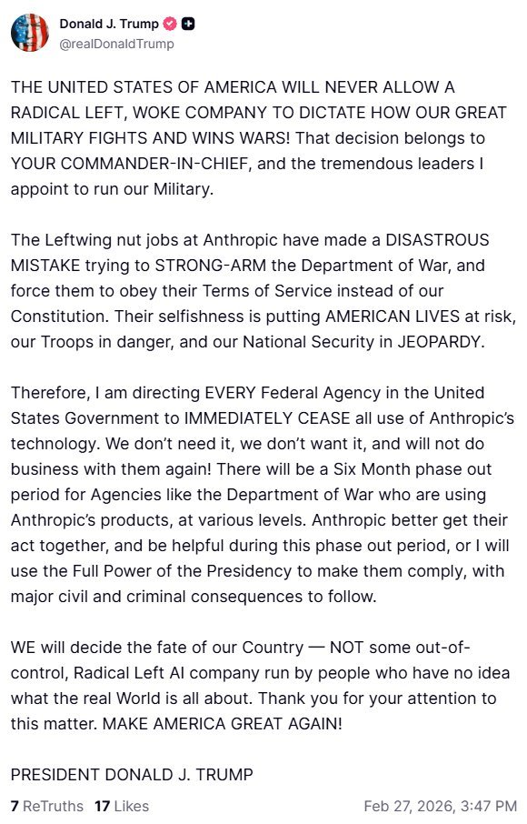 Based. Bye bye Anthropic 🫡