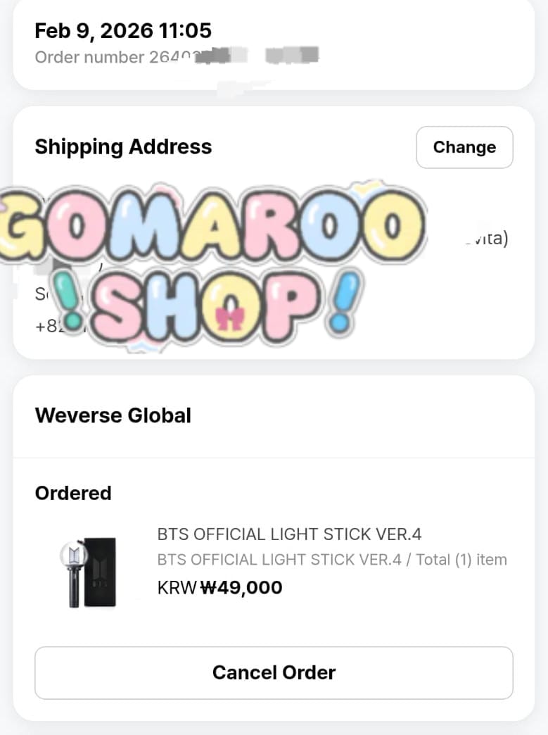 Gomaroo Shop 🍀Go INA and Personal order tweet media