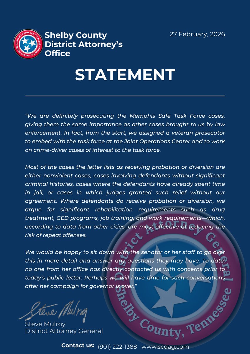 Shelby County District Attorney’s Office tweet media