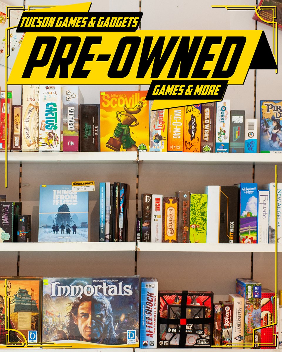 tucgamesgadgets's tweet photo. Explore our collection of pre-owned games at Tucson Games and Gadgets for a new gaming experience or to uncover hidden treasures. You'll be amazed by the surprises awaiting you on our shelves! #usedgames #boardgames #localgamestore #tucsongamesandgadgets https://t.co/2GGfUhwUxw