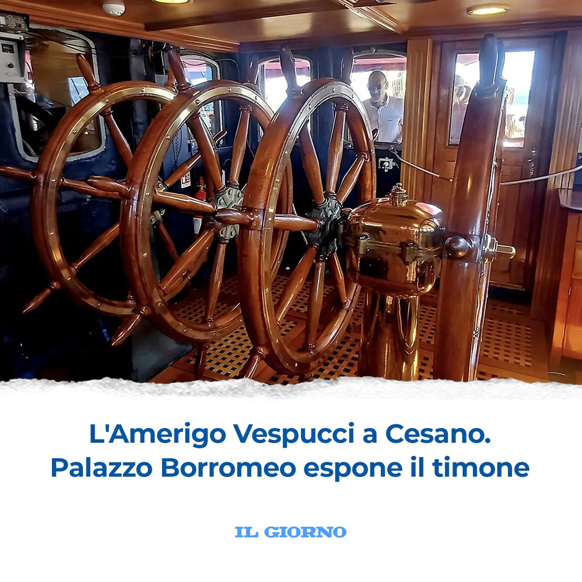 isabellarauti's tweet photo. L’Amerigo Vespucci a Cesano. Palazzo Borromeo espone il timone - @qn_giorno 
⬇️
https://t.co/SzF9tDwaZX

#AmerigoVespucci #NaveScuola #timone #MarinaMilitare #CesanoMaderno
@GuidoCrosetto @MinisteroDifesa @SM_Difesa @Esercito @ItalianNavy @ItalianAirForce @_Carabinieri_ @pabofficialpage