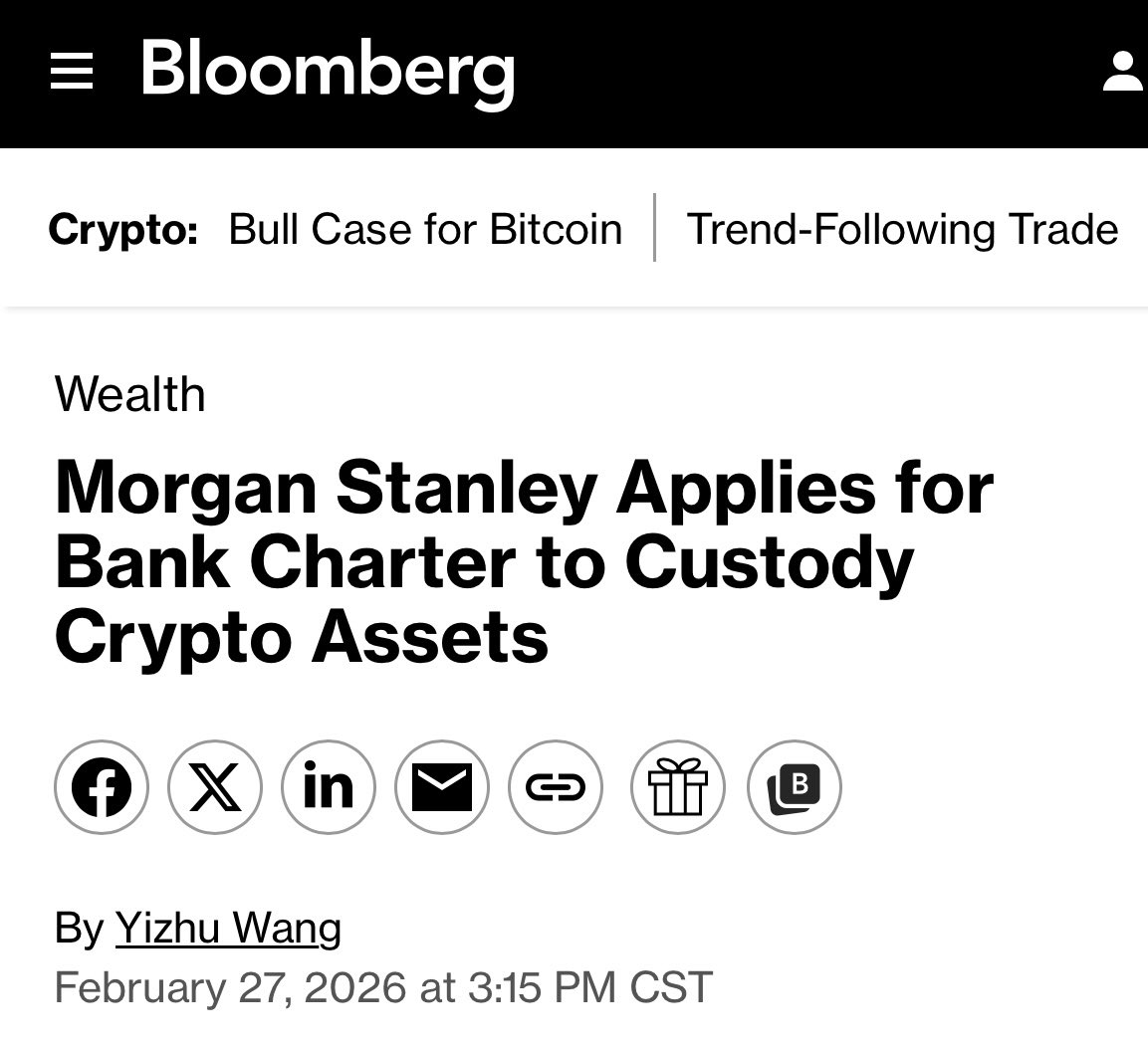 One of world’s largest &amp; most prominent financial services firms is now wanting to custody crypto…

Would also conduct crypto trading &amp; facilitate staking for clients.

While you’re worried about crypto prices, major institutions continue to move in &amp; build.

via <a href="/Yizhu_Wang_/">Wang Yizhu</a>