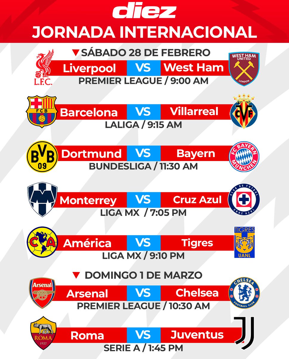 ¡JORNADA INTERNACIONAL!🤩
Plan perfecto para un fin de semana, así que no le escribas a tu ex, mejor disfruta de estos partidazos internacionales.🥵