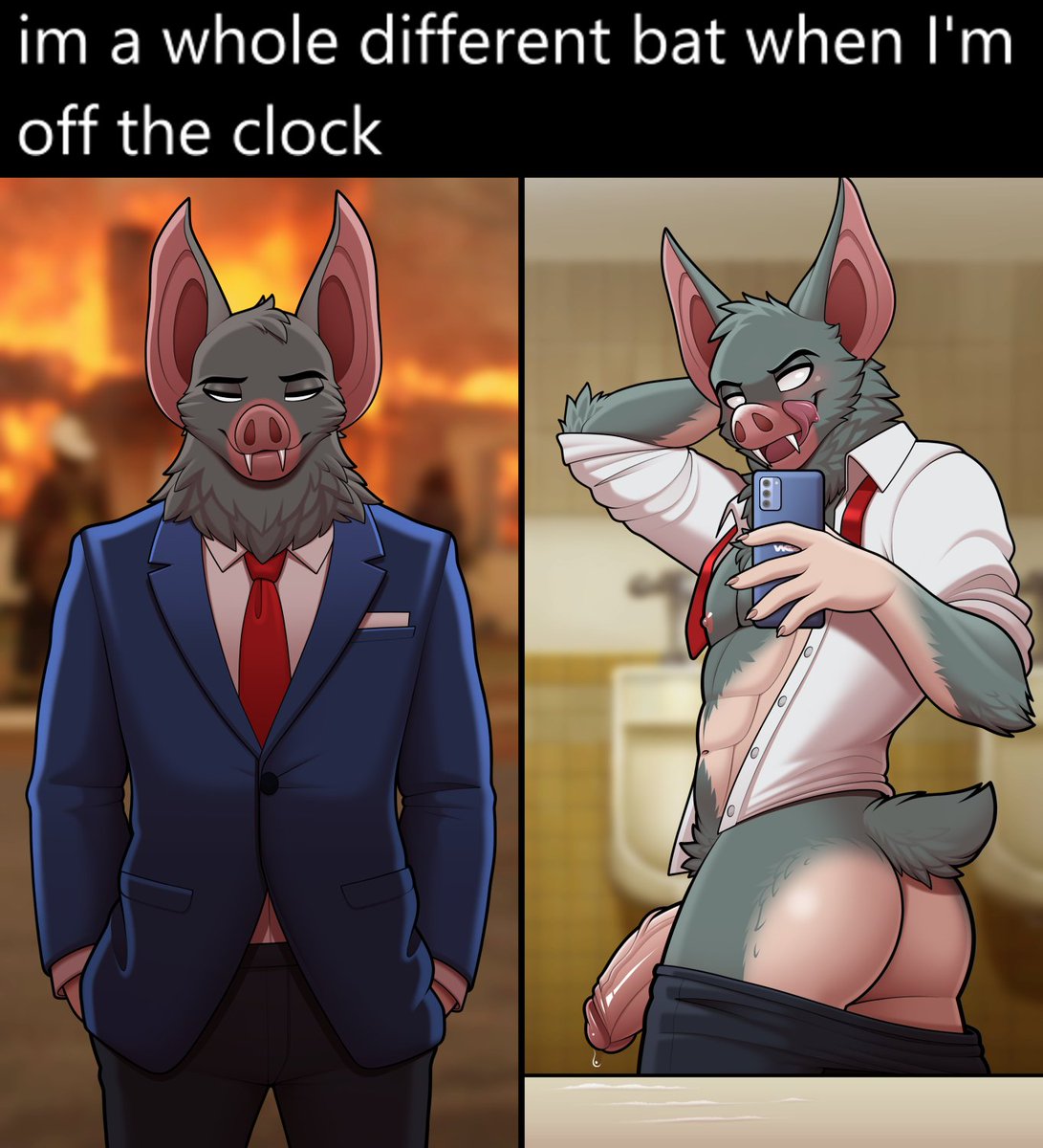 He did not lie when he said "half man, half bat, all freak"... 🥴