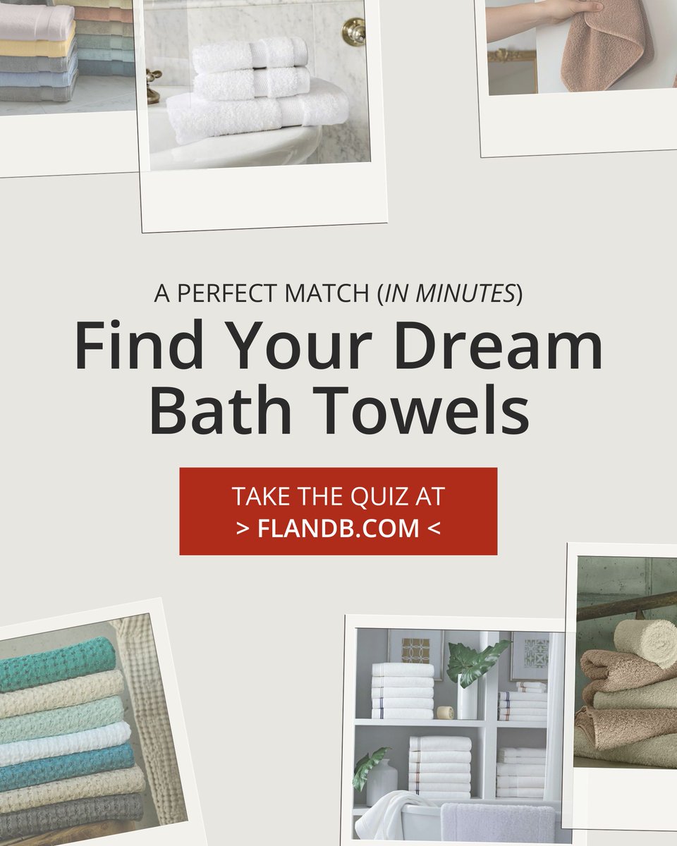 FineLinenBath's tweet image. Find your perfect towel in just a few clicks! 🛁 Take our quiz and discover the towel that’s made for you.

Find your match at flandb.com (link in bio)

#LuxuryTowels #PerfectTowel #HomeEssentials #BathTimeBliss #TowelGoals #SelfCareAtHome #FineLinenandBath