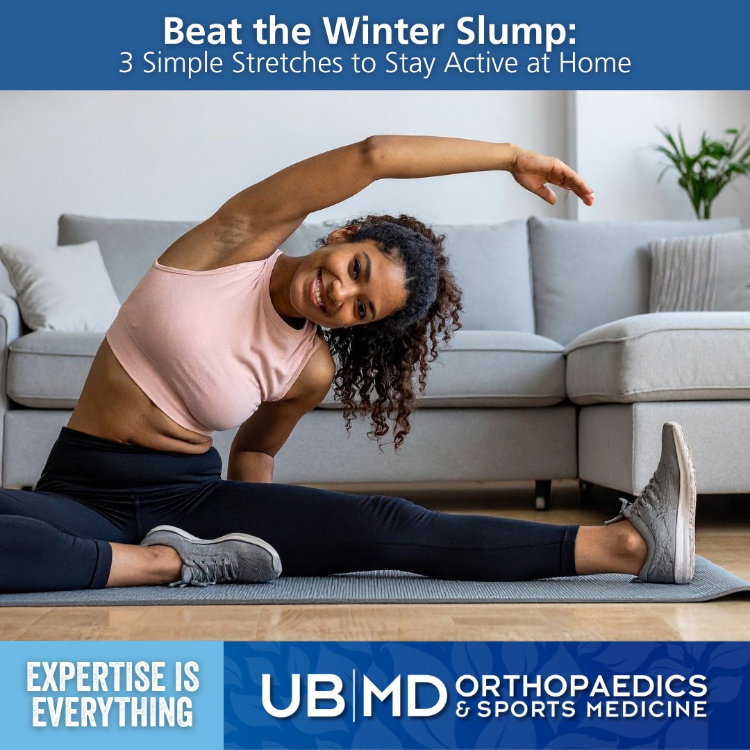 UBMDOrtho's tweet image. Beat the Winter Slump: 3 Simple Stretches to Stay Active at Home

1️⃣ Seated Spinal Twist
2️⃣ Standing Quad Stretch
3️⃣ Cat-Cow Stretch

Keep joints happy and stay strong this winter! 💪

#WinterWellness #StayActive #HealthyJoints