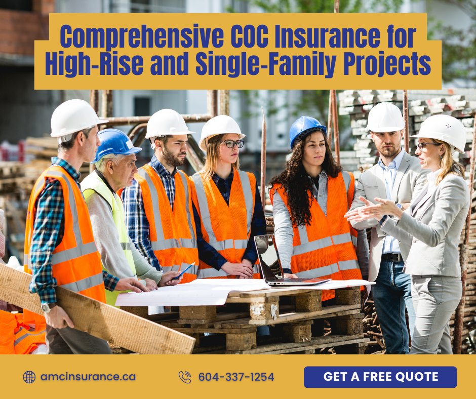 AMC_insurance's tweet image. From high-rises to single-family homes, AMC’s COC Insurance has you covered! 🏗️✨
Tailored protection for your construction projects.
📞 604-337-1254
🌐 amcinsurance.ca/insurance/cour…
#COCInsurance #AMCInsurance #ConstructionCoverage