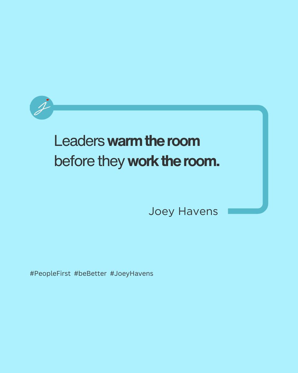 JoeyHavensCPA's tweet image. Connection first, influence follows. 

#JoeyHavens #beBetter #PeopleFirst