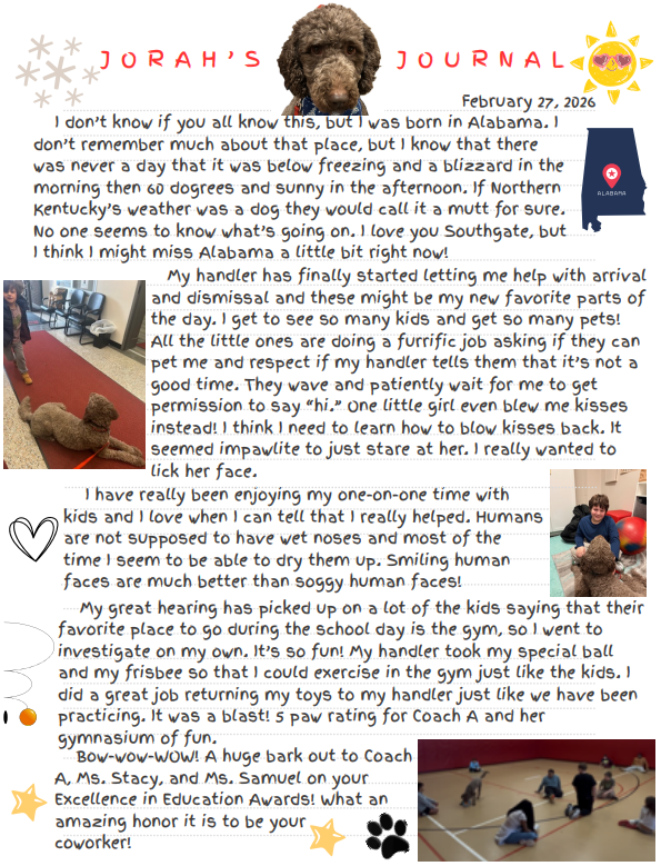 Check out the latest edition of Jorah's Journal! She's been having a lot of fun at Our Southgate!!