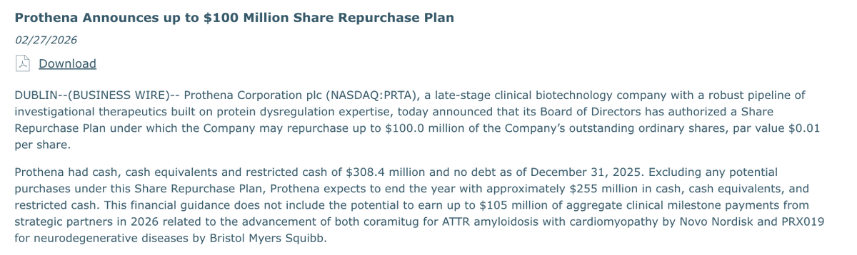 $PRTA - Please actually put this to work