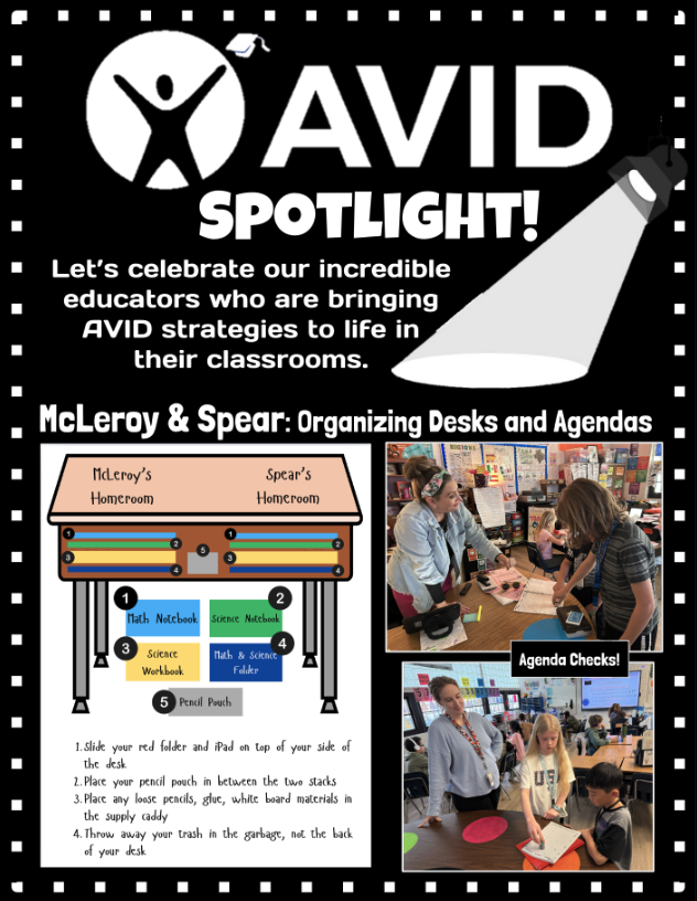lauren_bolack's tweet image. 🔦 AVID Spotlight!
Shoutout to McLeroy &amp;amp; @amanda_spear4  for bringing AVID strategies to life through organized desks &amp;amp; consistent agenda checks! Structure builds independence, accountability, and student ownership. 

AVID in action @MSTMAGNET ! #AVID #CollegeAndCareerReady