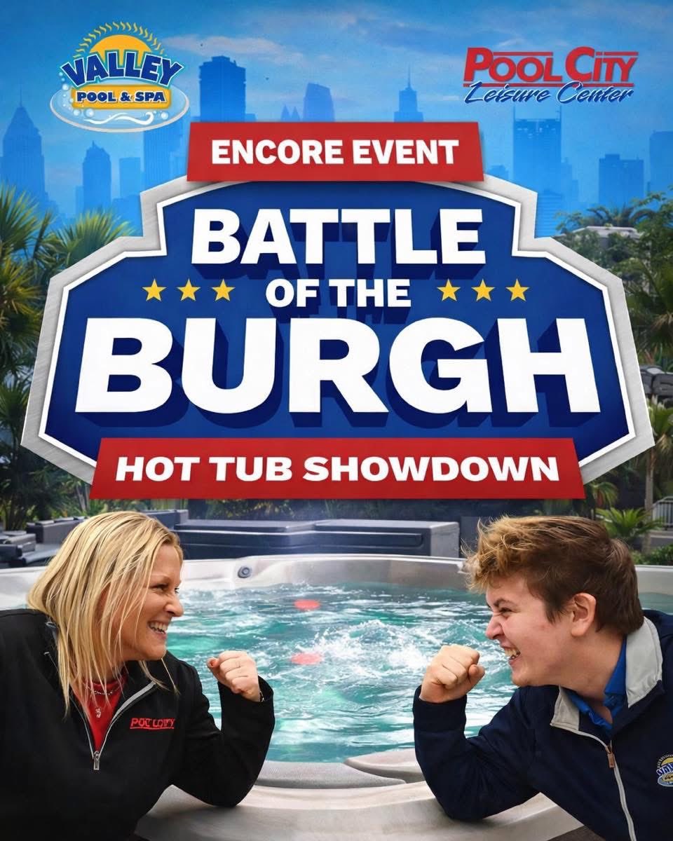 Don’t miss out this weekend! Shop 6 of the biggest hot tub brands under 1 roof during the 🥊BATTLE OF THE BURGH🥊 at the South Hills Home Show!

When Pittsburgh’s biggest hot tub dealers compete for your business, YOU WIN‼️

See more at BattleOfTheBurgh.com