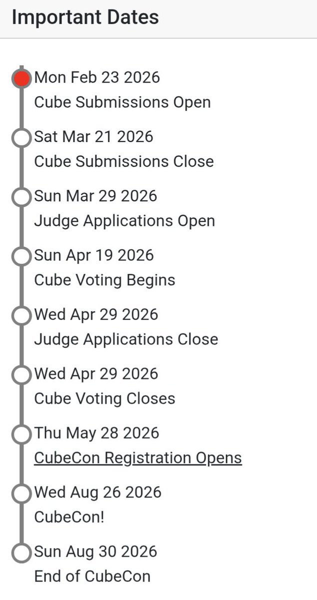 CubeCon (August 26-30, 2026) tweet media