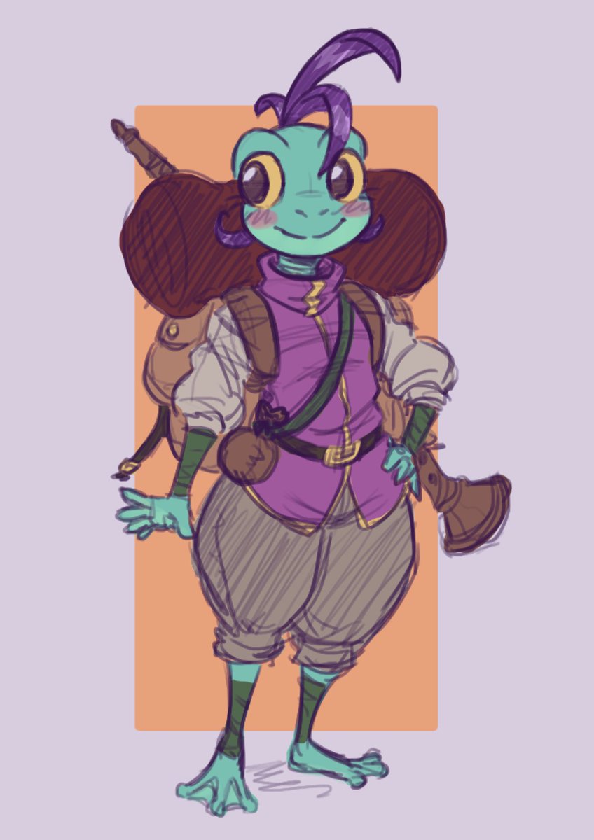 Louie_FDarwin's tweet photo. Just a sketch of my cute and zesty froggo
#art #oc #frog https://t.co/EroDZTai6n