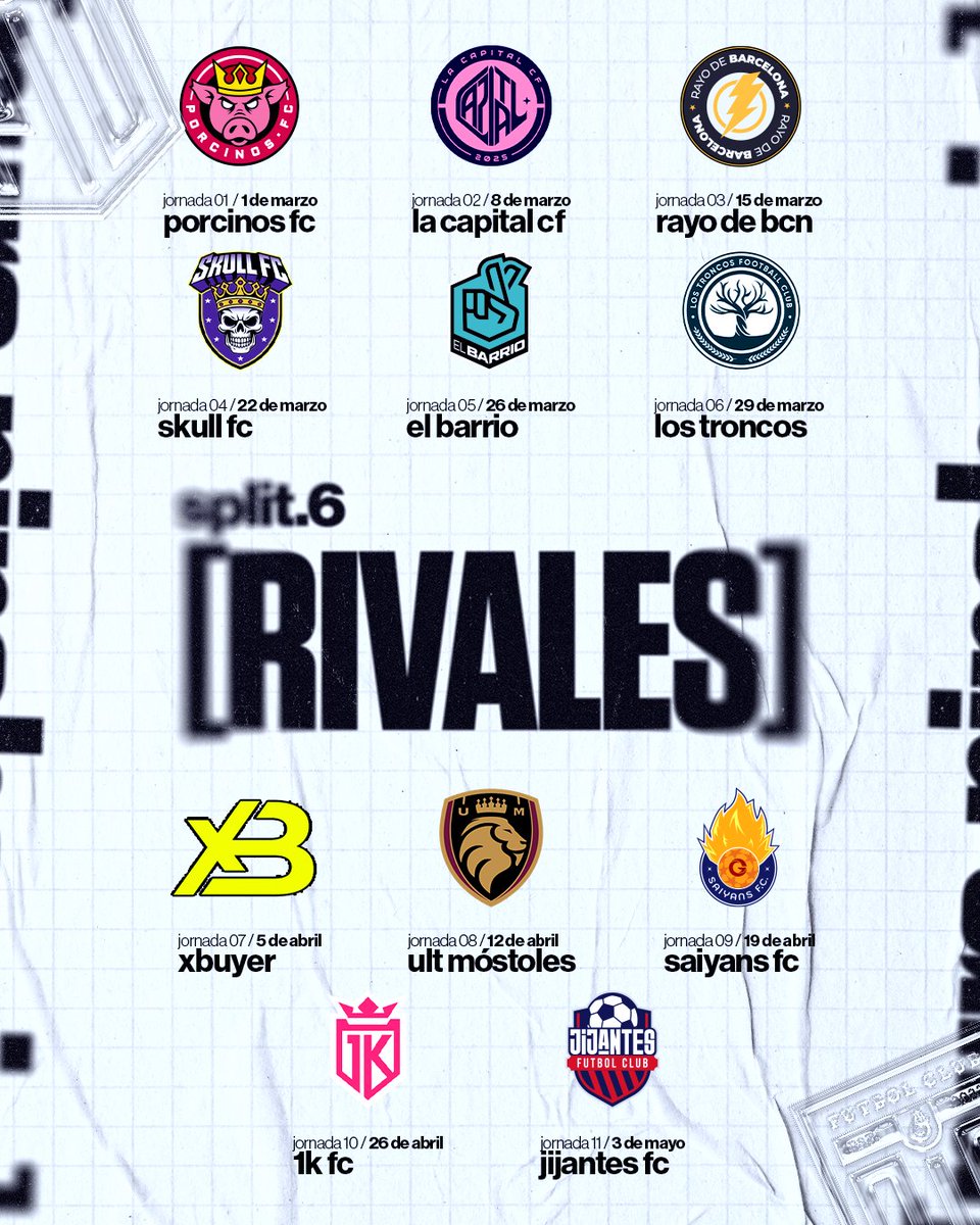 Fixture del nido (ahora si) 📅

Guarden las fechas y pónganse truchas que vamos con todo 🐥