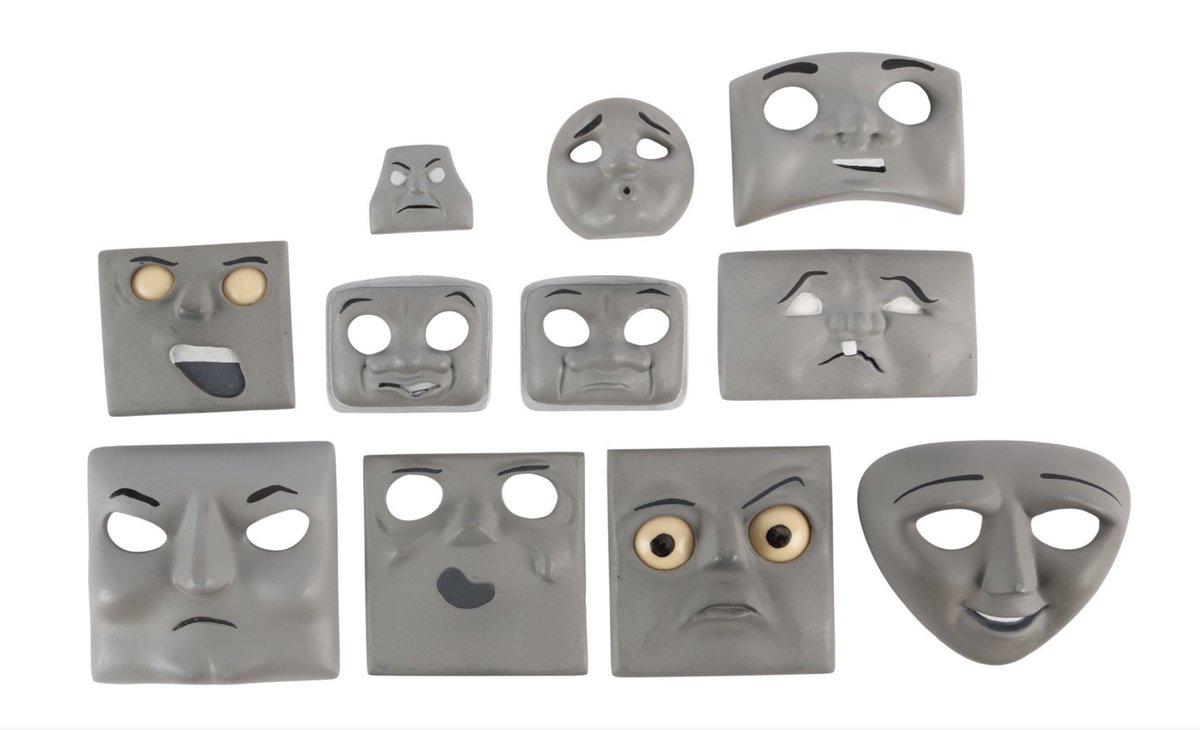 MachanofSodor's tweet photo. A special thanks to @FlyingScotFilms for trading me this van face for my Cranky #2 face from Propstore Lot 145. This cheeky expression was originally in Group 1 as 9E, later renumbered 9B. This face is from Lot 198 of the Propstore auction. The og face was seen in Haunted Henry. https://t.co/J8IyXIIAVp