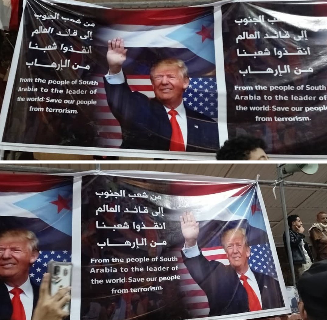 o_0o_0ol's tweet image. President Trump the people of South Yemen are out today with the  demanding independence We need your urgent intervention to save us from Saudi terrorism and restore our state Support a free South Arabia #Trump2026 #MAGA #BorderSecurity #Election2026