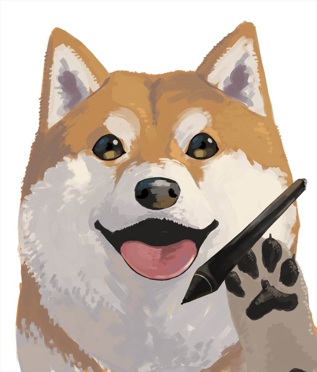 猫の写真を見ながら描きました 