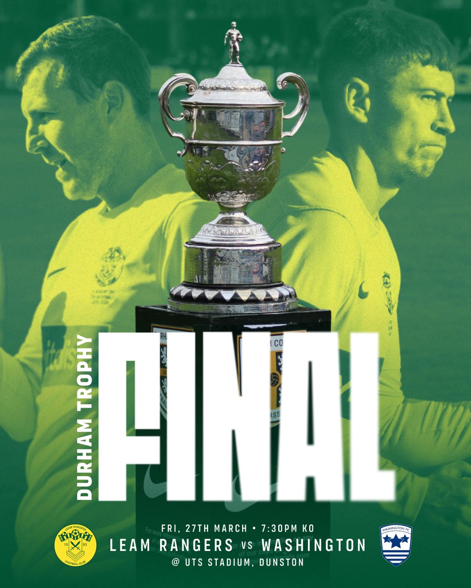 🏆 Mark it in your diaries. Our Durham Trophy final has been confirmed for Friday 27th March against Washington and it'll be at Dunston for the second year running.

📸 Charlie Eaton | #UpTheLeam #UTL 🔰