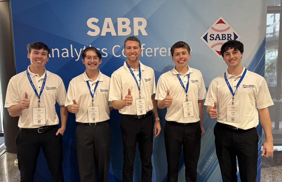 Congratulations to <a href="/RiceUniversity/">Rice University</a>, <a href="/VanderbiltU/">Vanderbilt University</a>, and <a href="/TAMU/">Texas A&M University</a>, winners of the Diamond Dollars Case Competition at the 2026 #SABRanalytics Conference. The Rice team of Mark Cohen, Brady Detwiler, Brendan Lloyd, Andersen Pickard &amp; Saylor Robinson was selected to deliver an encore to