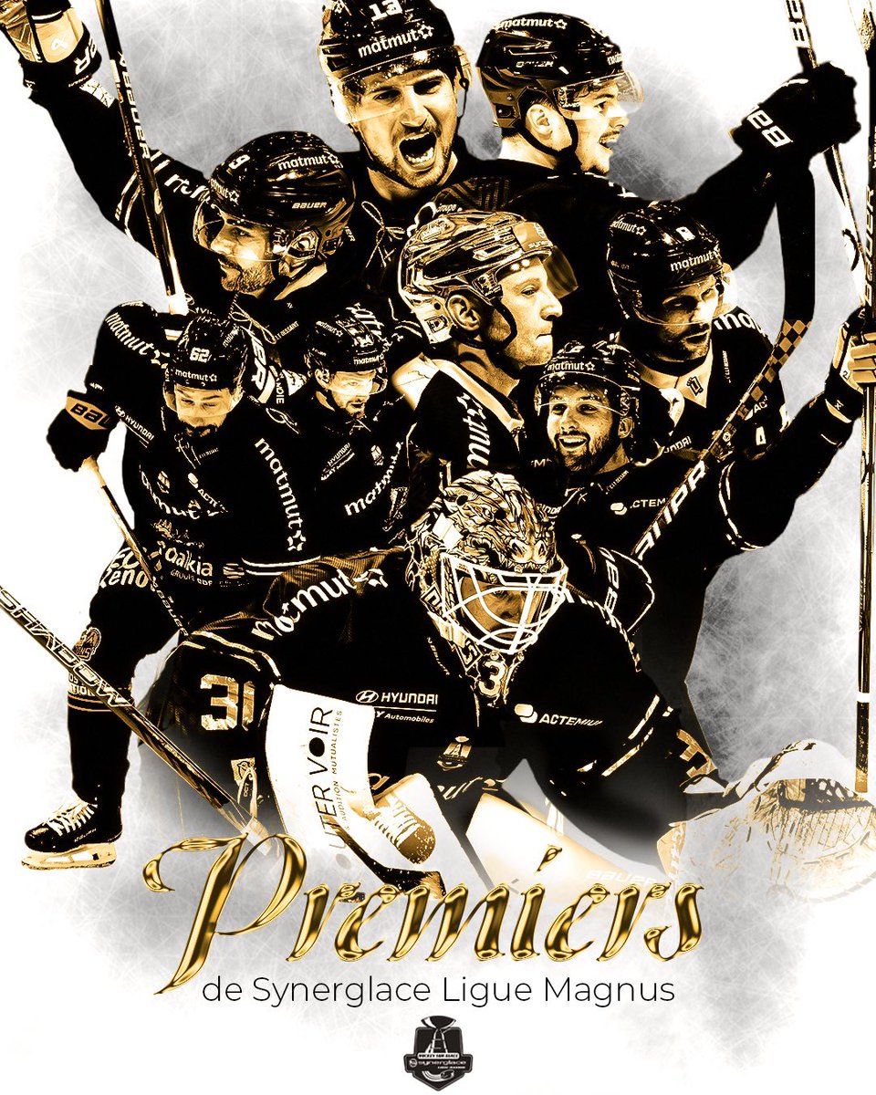 À trois journées de la fin du championnat les Dragons de Rouen s’assurent officiellement la première place de <a href="/LigueMagnus/">Synerglace Ligue Magnus</a> 🏆

Une récompense pour le travail des joueurs, l’engagement du staff et votre soutien incroyable tout au long de la saison 💛🖤