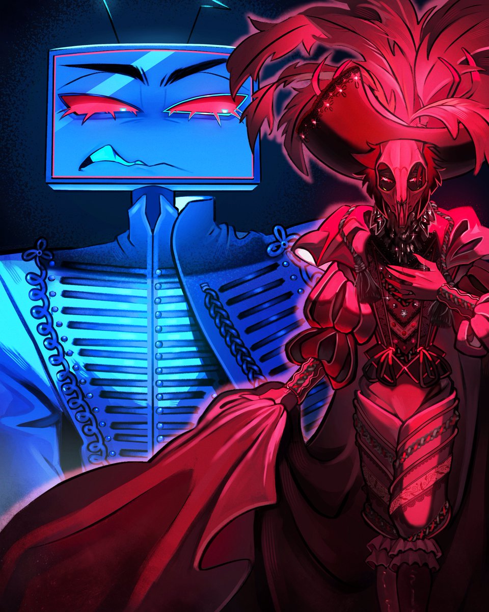 Day 5: Suited Up 
Phantom of the Opera costumes on Vox and Al! 
#RadioStaticDressUpWeek #RadioStatic #HazbinHotel