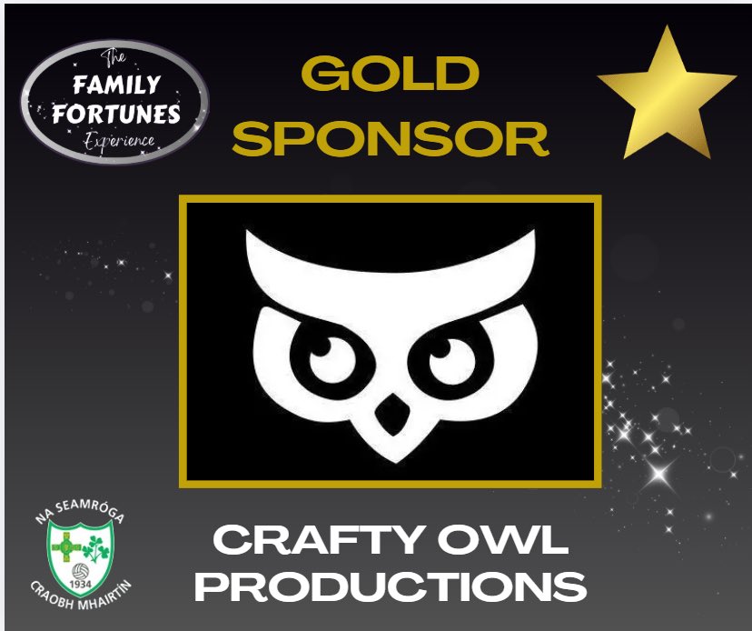 CremartinGAA's tweet image. ⭐️Huge thanks to GOLD sponsor #CraftyOwlProductions for their kind donation and superb advertising boards for our #familyfortunesfundraiser on the 7th of Mar  in Cremartin Complex
 
🪧For Signage, Banners and much more Phone 📞 (086) 322 0838 

 #signage #castleblayney #banners