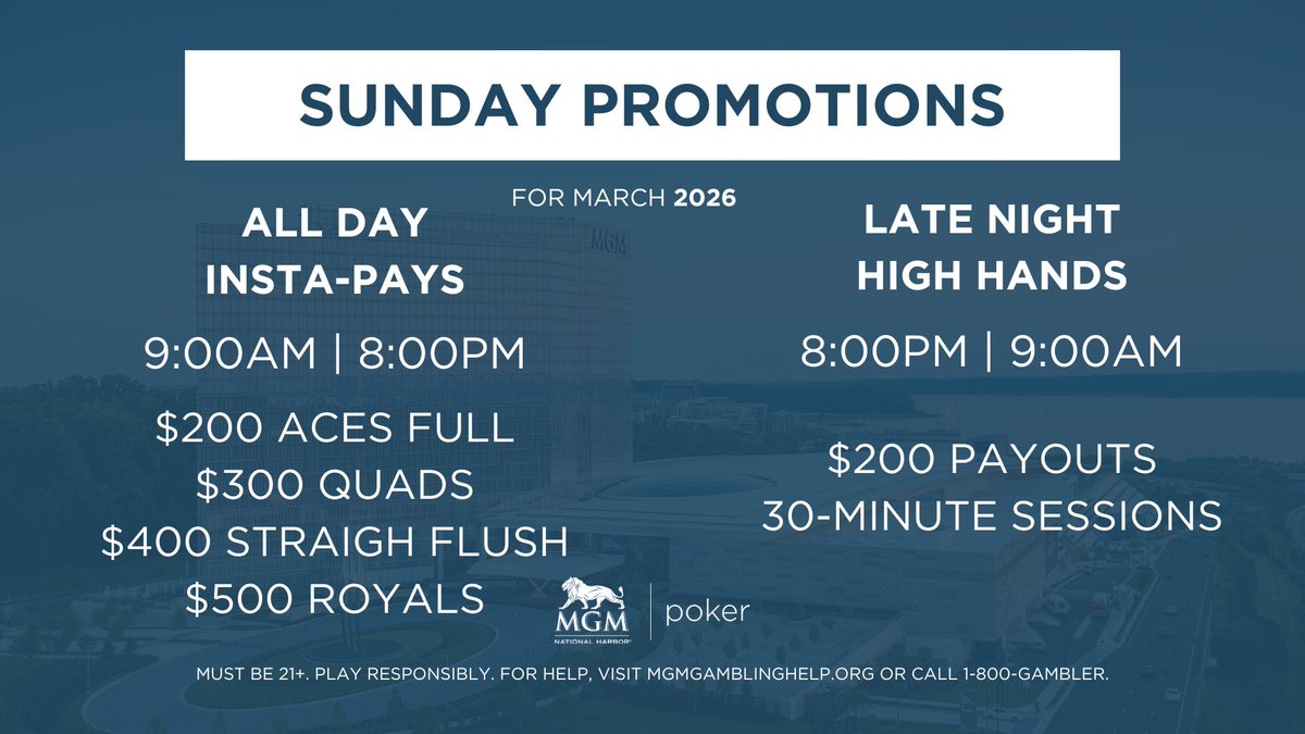 MGM National Harbor Poker tweet media