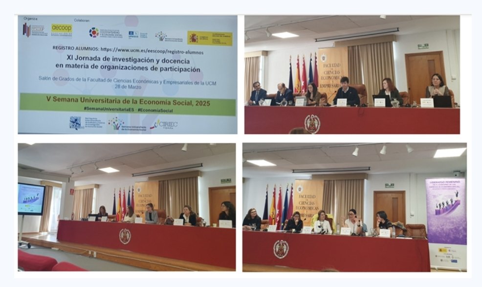 Asistimos a la XII Jor. investigación y docencia en Organizaciones d participación “Liderazgo femenino en el gobierno d empresas d #EconomíaSocial: Desafíos y oportunidades” de <a href="/EESCOOP/">EESCOOP</a> y <a href="/aecoop_ucm/">aecoop_ucm</a> con representantes del <a href="/empleogob/">Ministerio Trabajo y Economía Social</a> <a href="/ComunidadMadrid/">Comunidad de Madrid</a> <a href="/unicomplutense/">Complutense</a> <a href="/FecomaMadrid/">FECOMA</a>