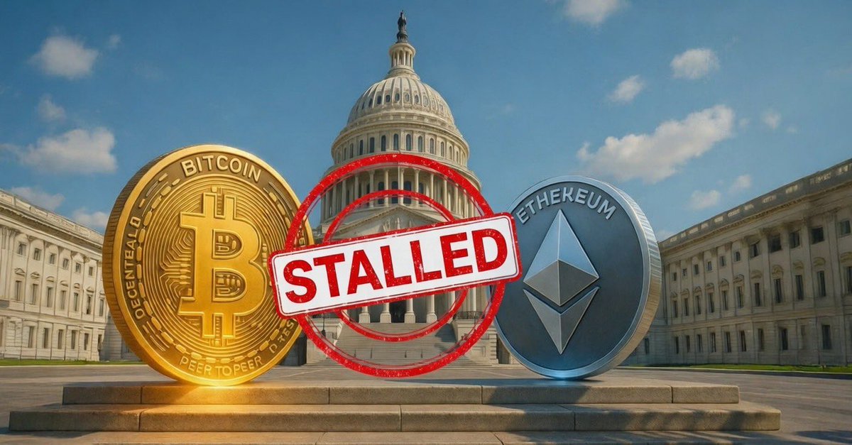JUST IN: MARKET STRUCTURE BILL STALLED…AGAIN! 

"We're not close to a bill." Per <a href="/s_lutz95/">Sander Lutz</a>, Sources said: “It's not going to get done before March, The crypto &amp; bank lobbies still far apart on yield”

"Real likelihood that this thing falls apart unless Brian Armstrong comes to