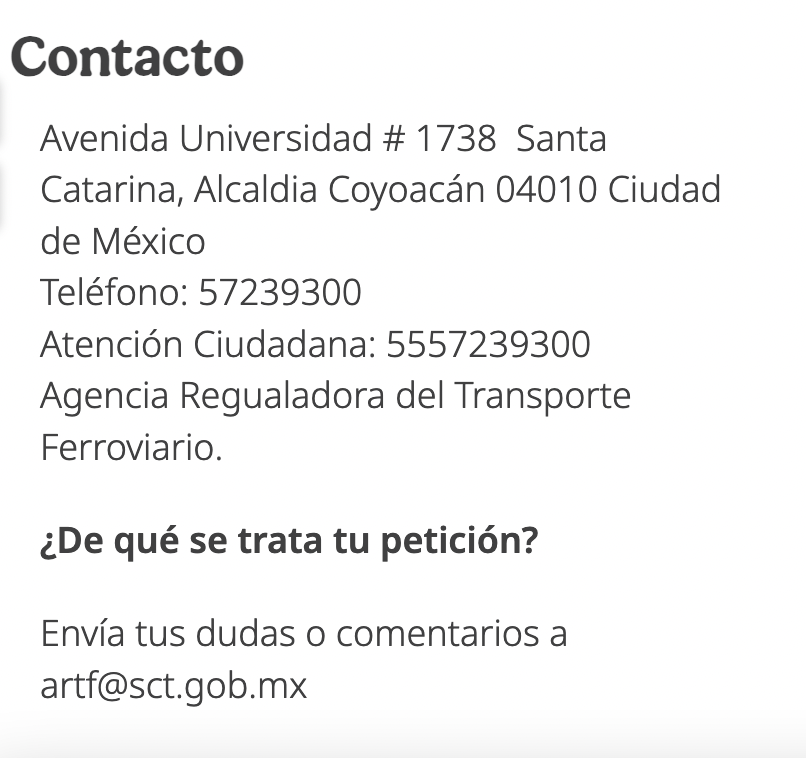 Sr. <a href="/andreslajous/">Andrés Lajous</a> y <a href="/gobmx/">gob.mx</a>: el correo que tienen en su sitio web para contactar a la ATTRAPI nos devolvió error. ¿Cómo podemos hacerles llegar un oficio y un reporte? Su transparencia deja mucho que desear...