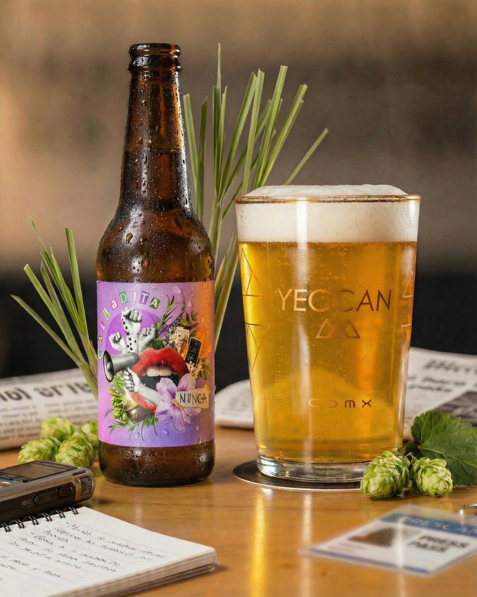 Les presento “Calladita Nunca”, una cerveza edición especial que hicimos 9 editoras/periodistas junto con Yeccan Cervecería, que celebra la camaradería entre morras, la resistencia y el compromiso de no callar. Los esperamos el 5 de marzo a las 6:00pm en Yeccan para el destape.