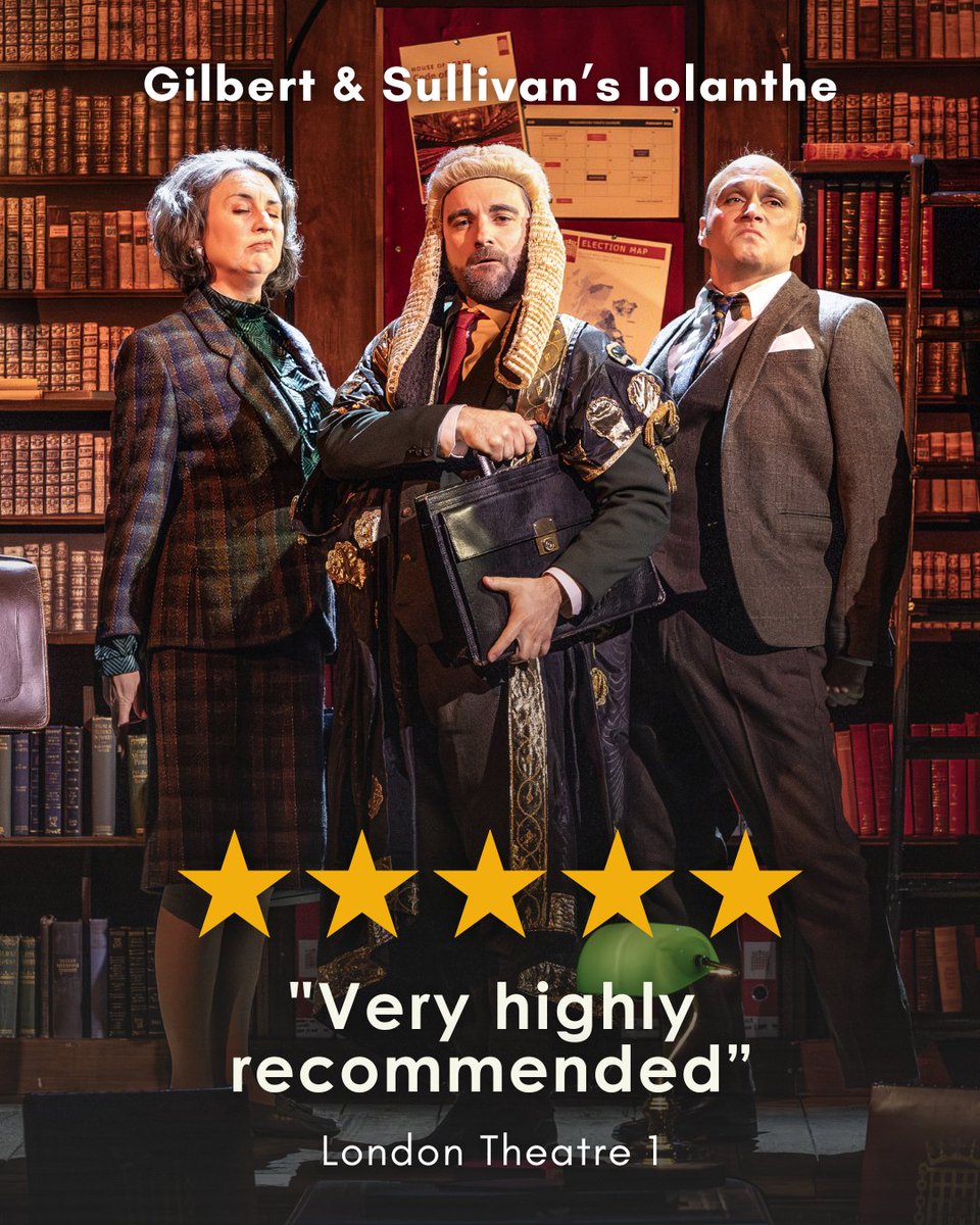charlescourt's tweet photo. ⭐⭐⭐⭐⭐ "very highly recommended"  - LondonTheatre1

Audiences and critics are loving our enchanting production of Gilbert &amp; Sullivan's Iolanthe... Tomorrow is your last chance to see it at Wilton's Music Hall - don't miss out!

📸 Craig Fuller 
🎟 https://t.co/NVIsuMcN86 https://t.co/aVXE5JVs2j
