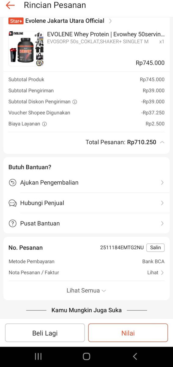 celengan98's tweet photo. Edisi didiemin sayang

WTS susu EVOLENE WHEY PROTEIN, udah ga diminum karena udah stop gym. Beli bulan november 2025. 

Sisa susu 31 serving lagi, 440 nego, ga nego free shaker evolene.

Expired: 10 Juni 2027
COD: Bekasi/ Jaktim/ Jakut https://t.co/6PgxEBoNtp