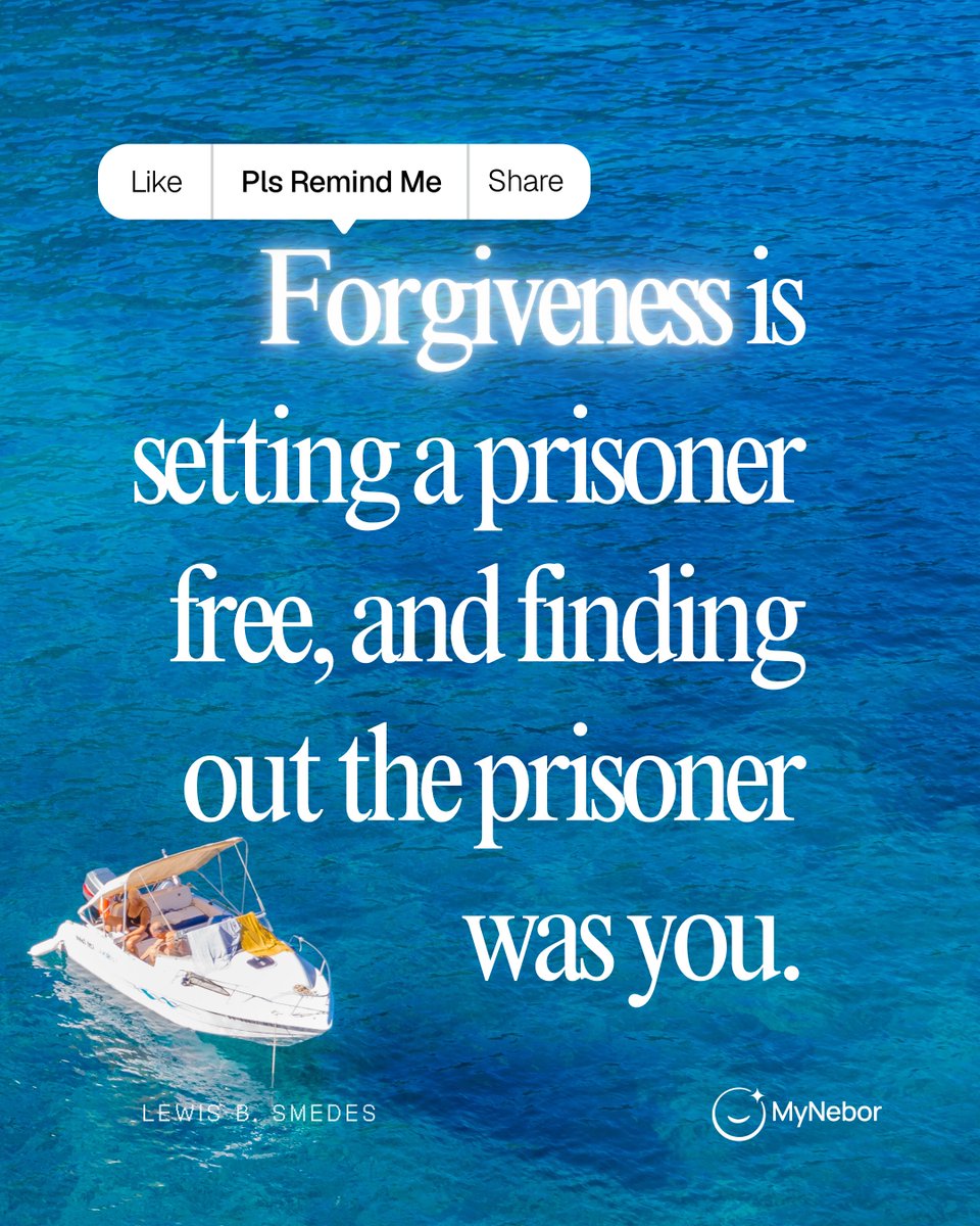 18/100 of Pls Remind Me 💊

Forgiveness is setting a prisoner free, and finding out the prisoner was you.
