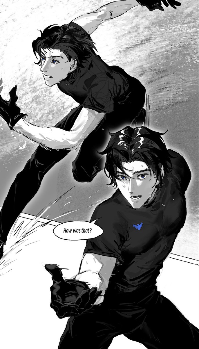 Grayson on ice

花滑翅，也是旧作，稍微改了一下人体和结构
#dickgrayson #nightwing