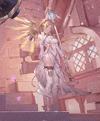 skiesti_'s tweet photo. WAIT LOOK I SEE HER!! MERCY!! I haven't played Nier: Automata yet but this skin looks so prettyyyyyyyy 😍 https://t.co/cyw9La0Kco