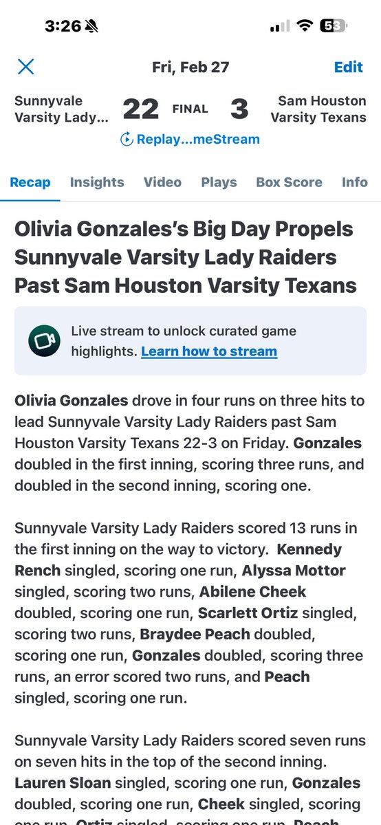 Sunnyvale Softball tweet media